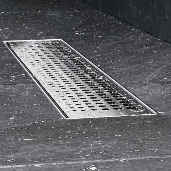 Душевой лоток Am.Pm MasterFlow 40 см хром матовый, с сухим затвором, с мокрым затвором - фото 6