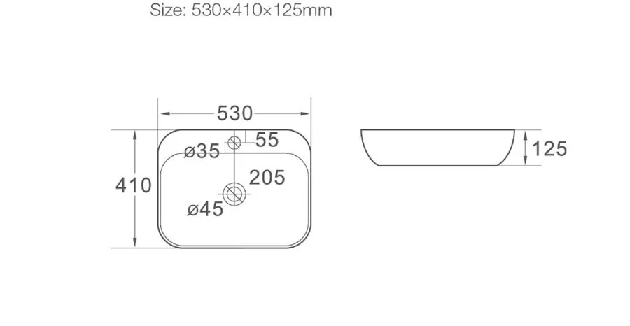 Раковина SantiLine 53 см белая - фото 2