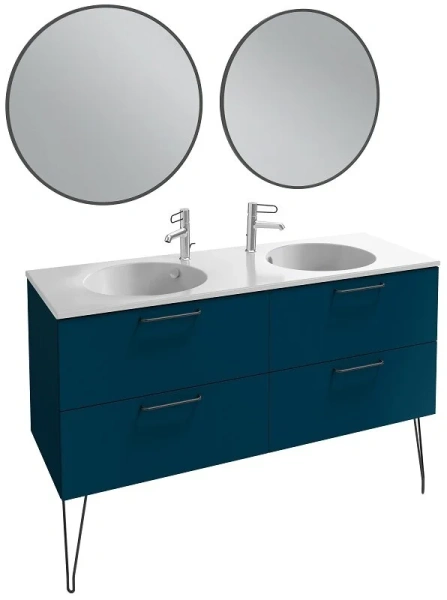 Зеркало Jacob Delafon Odeon Rive Gauche 50 см черный сатин, в черной раме - фото 7