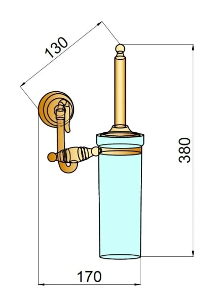 Ершик Boheme Medici бронза, классические, ретро, декорированные - фото 2
