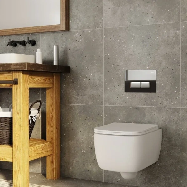 Клавиша смыва IDDIS Uniglass черное стекло - фото 3