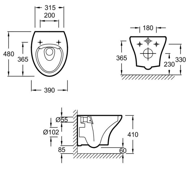 Унитаз подвесной Jacob Delafon Nouvelle Vague EDK102-00 - фото 2