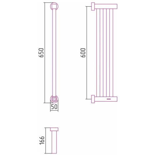 Полотенцесушитель электрический Сунержа Хорда 4.0 5х60 см золотой шелк - фото 4