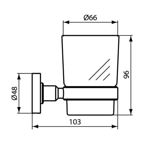 Стакан для ванной Ideal Standard Iom A9120 с держателем - фото 3