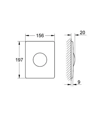 Клавиша смыва Grohe Skate нержавеющая сталь, нет в наличии - фото 2