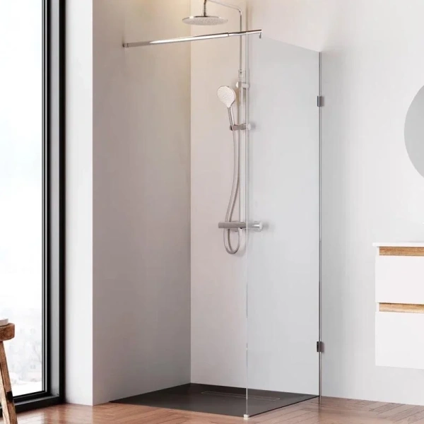 Душевая перегородка Am.Pm X-Joy 80 см профиль хром, хром - фото 3