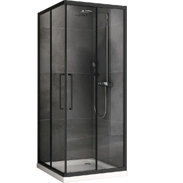 Душевой уголок Abber Schwarzer Diamant AG02100H 100x100 см раздвижные двери