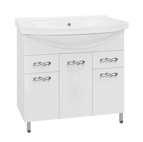 Тумба с раковиной напольная Style Line Венеция ЛС-00000260 90 см с дверками