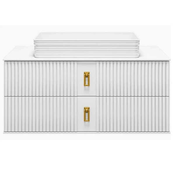 Тумба под раковину подвесная Brevita Sevilla 105 см с двумя ящиками