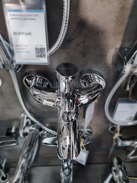 Смеситель для ванны Lemark Atlantiss с коротким изливом, однорычажные, двухрычажные - фото 7