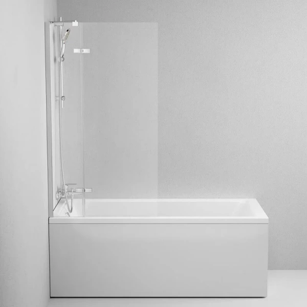 Шторка для ванны Am.Pm Tender 80x140 см поворотная, матовый профиль - фото 4
