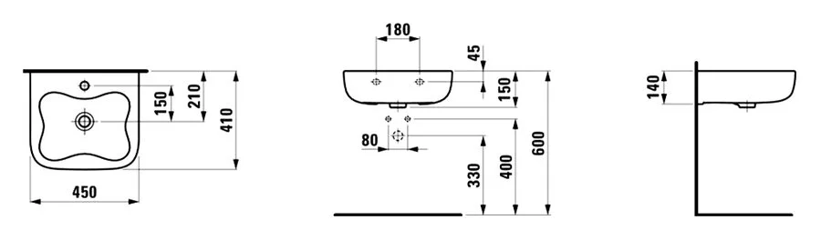 Раковина Laufen Florakids 45 см бело-красная, в наличии - фото 9