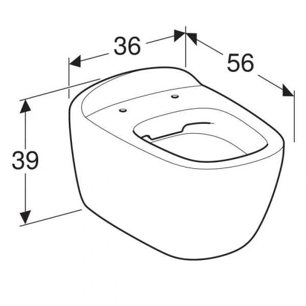 Унитаз подвесной Geberit Citterio 500.510.01.1 безободковый, безободковые - фото 7