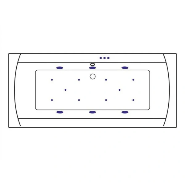 Ванна гидромассажная Excellent Aquaria Lux Relax 180 x 80 см, белый/золото, WAEX.AQU18.RELAX.GL - фото 3