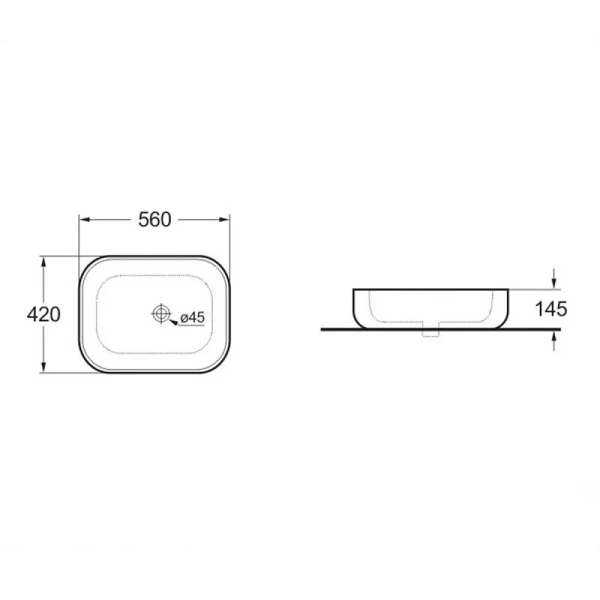 Раковина Vincea 56 см белая - фото 2
