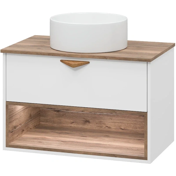 Тумба под раковину подвесная Brevita Bergen 80 см белая