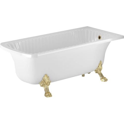 Ванна из искусственного камня Migliore Olivia Angolare 174х80 см фурнитура золото - фото 1