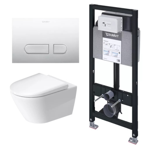 Инсталляция с подвесным унитазом Duravit D-Neo Set_D-Neo с механической клавишей