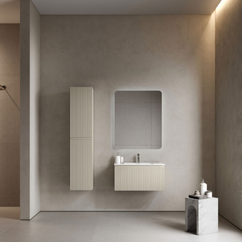 Тумба под раковину подвесная Sancos Snob R 1.0 80 см beige soft - фото 2