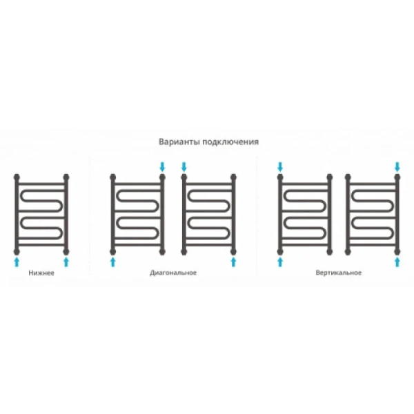 Полотенцесушитель водяной Сунержа Элегия+ 40х60 см темный титан муар, лесенка, вертикальные - фото 4
