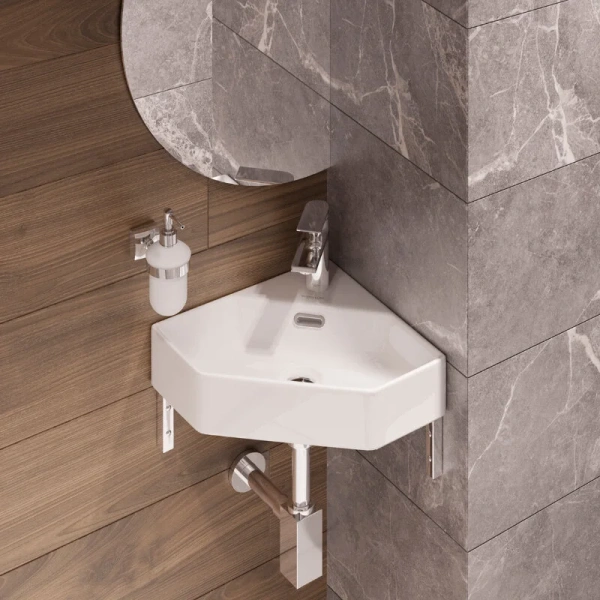 Раковина Sanita Luxe Line 50 см угловая - фото 3