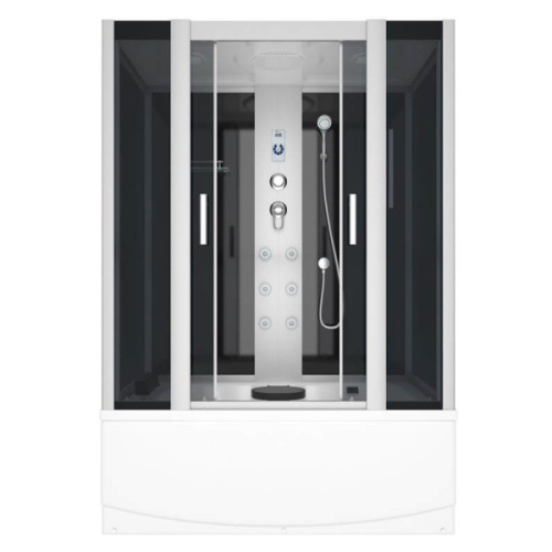 Душевой бокс, задние стенки чёрные, стекло тонированное, Erlit ER 4515TP-C4 - фото 1