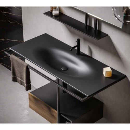 Раковина Kerasan Shape 122 см черная матовая - фото 3