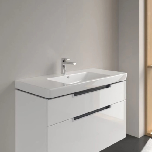 Раковина Villeroy & Boch Subway 2.0 100 см с антигрязевым покрытием, альпийский белый - фото 2
