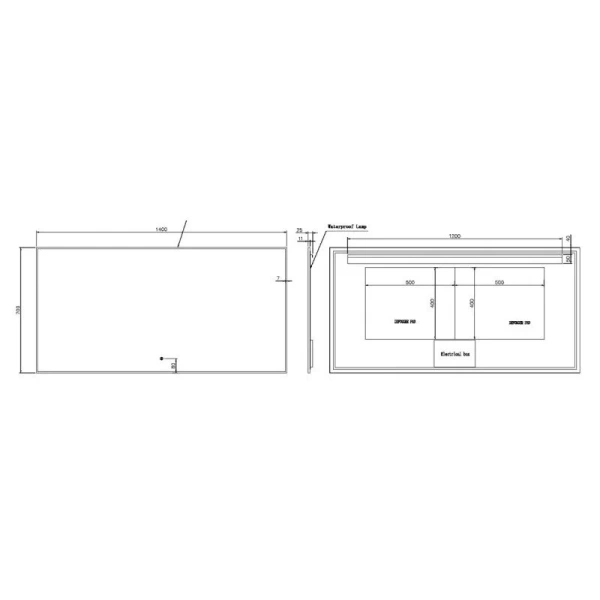 Зеркало с подсветкой Boheme 140 см золото - фото 2