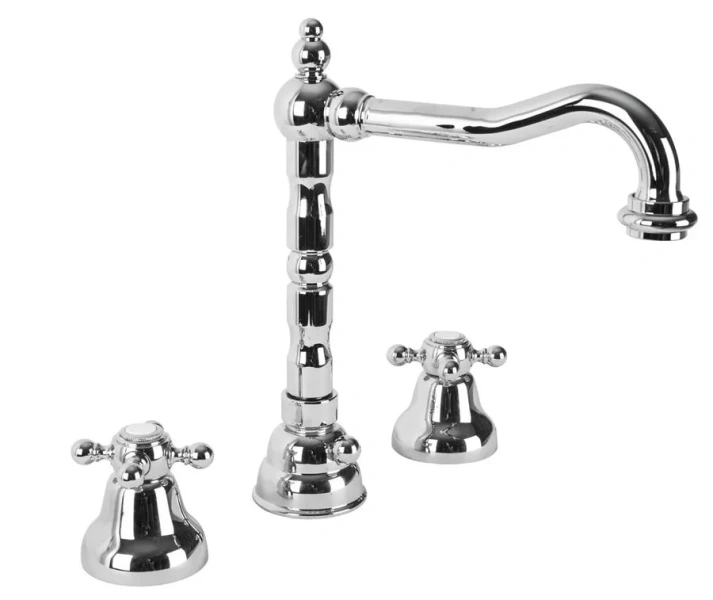 Смеситель для раковины Cezares Golf-BLS2 на три отверстия, с донным клапаном - фото 1