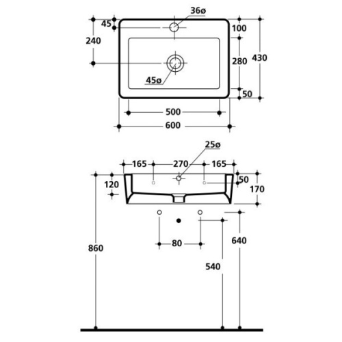 Раковина Kerasan Ego 60 см белая - фото 4