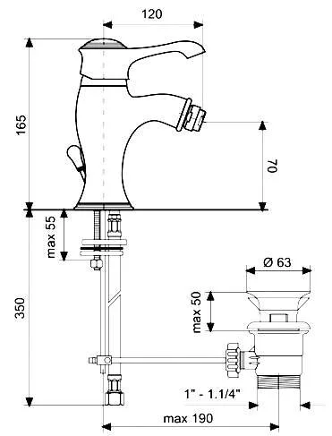Смеситель для биде Emmevi Ares 76004 - фото 3