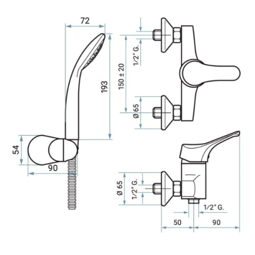 Смеситель для душа Emmevi Zeus 3002ZB - фото 2