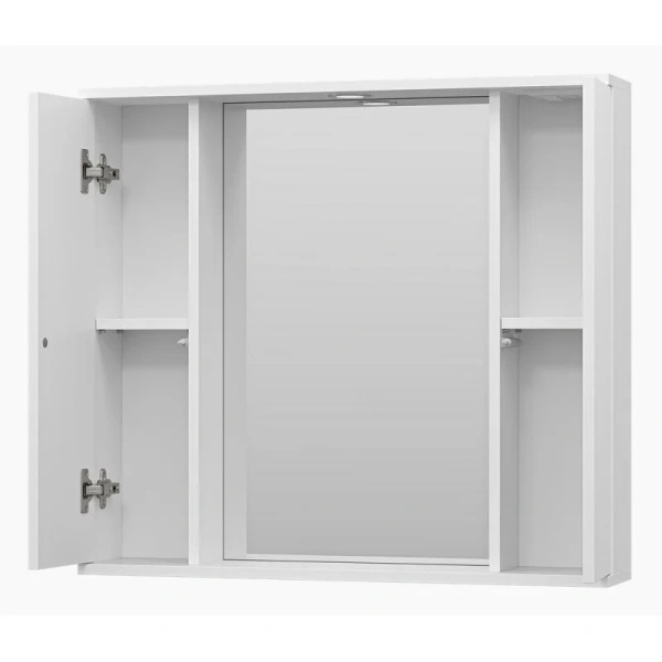 Зеркальный шкаф с подсветкой Misty Лира 80 см белый, навесные - фото 5