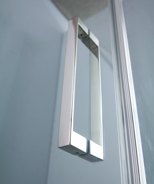 Душевая дверь в нишу Cezares Slider 90 см профиль чёрный стекло прозрачное - фото 3