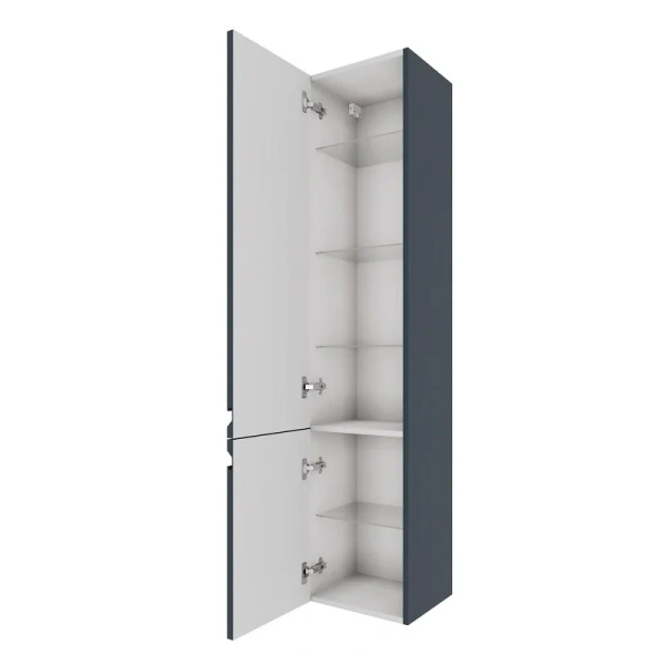 Шкаф-пенал подвесной Акватек Вега 35 см серый матовый, правый - фото 4