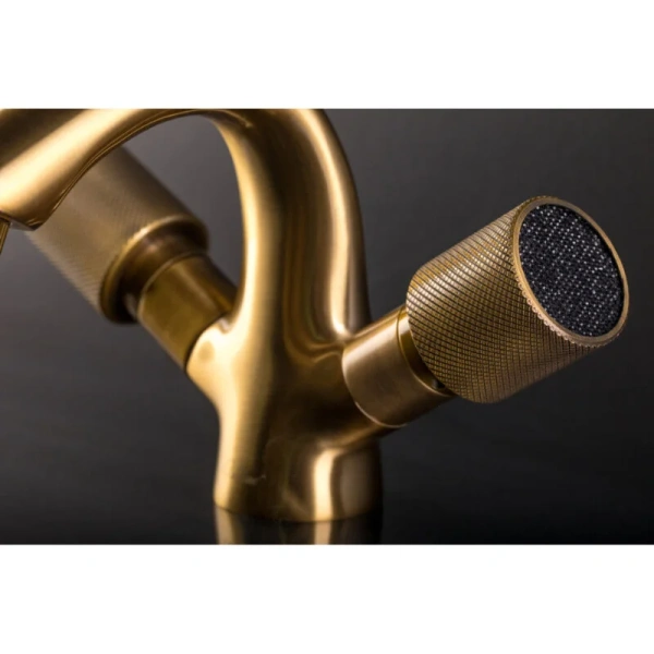 Смеситель для раковины Boheme Royal Cristal бронза/черный, классические, ретро, с элементами стекла, декорированные - фото 3