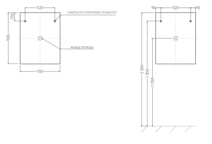 Зеркало с подсветкой Salini Ombra 70 см сенсорное управление - фото 2