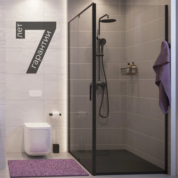 Душевая дверь WasserKRAFT Vils 120 см профиль хром, прозрачные - фото 7