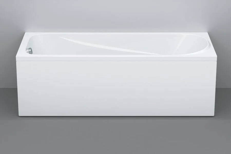 Ванна акриловая AM.PM Sense 150х70 см с каркасом и сливом-переливом, акриловые - фото 2