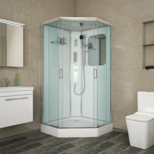 Душевая кабина Niagara Premium 100х100 см стекло прозрачное, многоугольные - фото 2