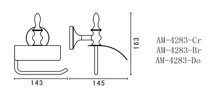 Бумагодержатель для ванной Art&Max Bohemia AM-4283 - фото 4