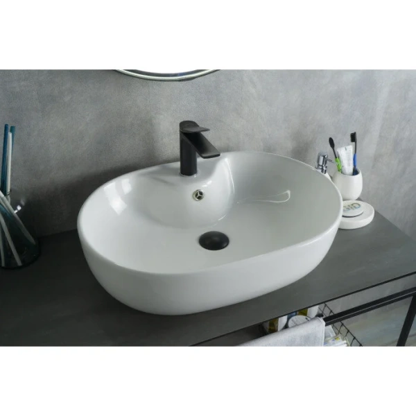 Раковина GID Lago N9163 59 см белая - фото 3