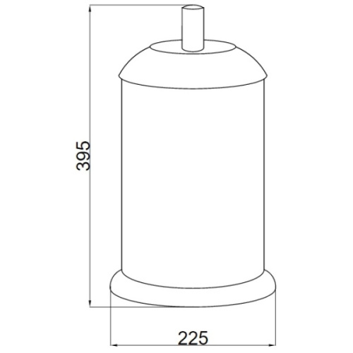 Мусорное ведро Boheme Murano декор черный - фото 2