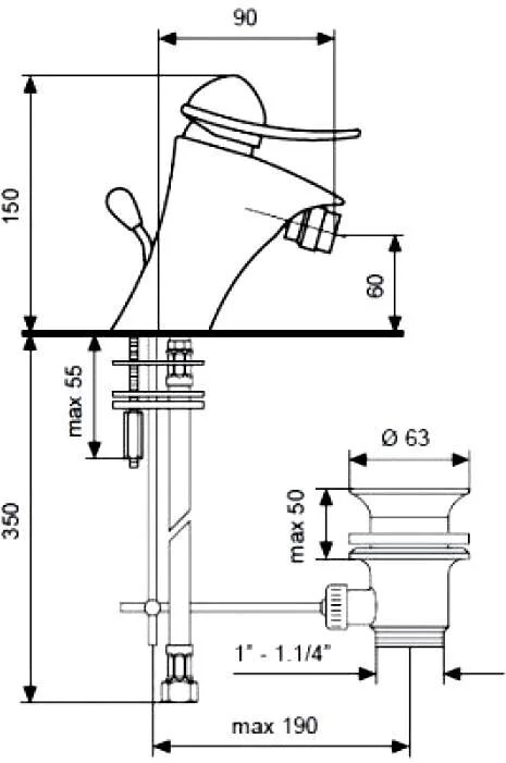Смеситель для биде Emmevi Cheope 5004 - фото 2