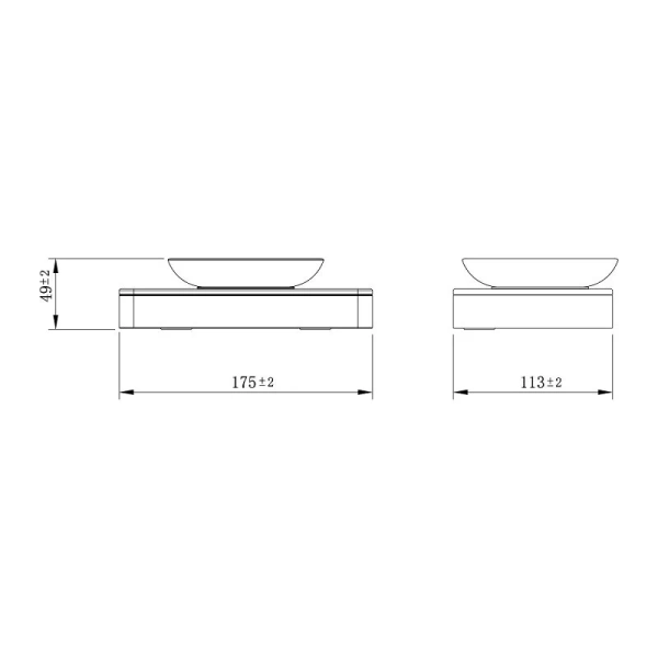 Мыльница Lemark Glass line хром/белое стекло - фото 2