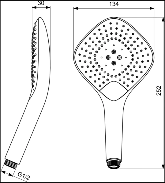 Лейка для душа Ideal Standard IdealRain Evo Jet 3 режима - фото 2