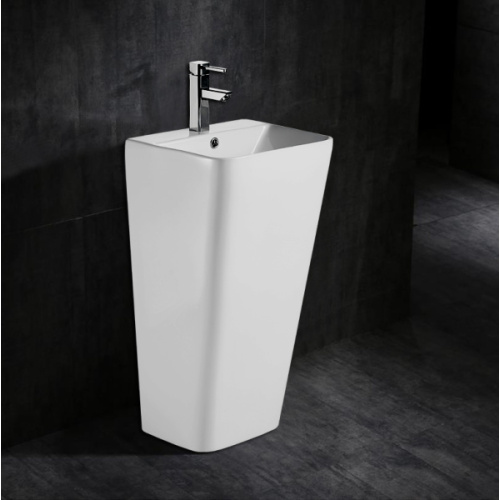 Раковина напольная Azario Fretta Square 44 см белая - фото 2