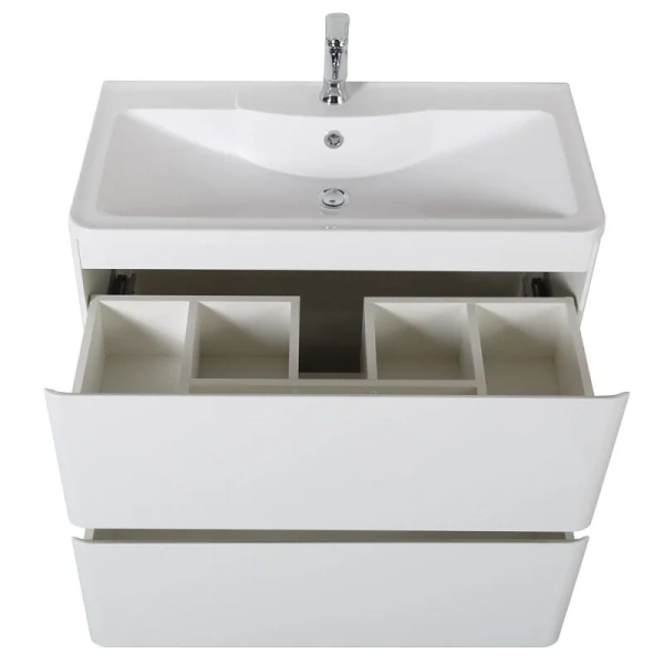 Тумба под раковину напольная BelBagno Albano 100 см bianco lucido, моноблок - фото 5