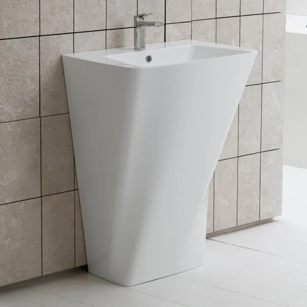 Раковина напольная Azzurra Hera 63 см белая - фото 2